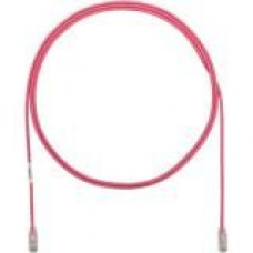 Panduit Cat.6 UTP Patch Network Cable - 1.64 ft Category 6 Network Cable for Network Device - First End: 1 x RJ-45 Male Network - Second End: 1 x RJ-45 Male Network - Patch Cable - Gold Plated Contact - Pink - 1 Pack - TAA Compliance UTP28SP0.5MPK