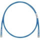 Panduit Cat.6 UTP Patch Network Cable - 8" Category 6 Network Cable for Network Device - First End: 1 x RJ-45 Male Network - Second End: 1 x RJ-45 Male Network - Patch Cable - Gold Plated Contact - Blue - TAA Compliance UTP28SP8INBU