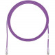 Panduit Cat.6 U/UTP Patch Network Cable - 6" Category 6 Network Cable for Network Device - First End: 1 x RJ-45 Male Network - Second End: 1 x RJ-45 Male Network - Patch Cable - 28 AWG - Clear, Violet - 48 - TAA Compliance UTP28SP6INVL-48