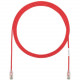 Panduit Cat.6 U/UTP Patch Network Cable - 3 ft Category 6 Network Cable for Network Device - First End: 1 x RJ-45 Male Network - Second End: 1 x RJ-45 Male Network - Patch Cable - 28 AWG - Clear, Red - 25 - TAA Compliance UTP28SP3RD-Q