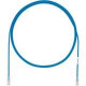 Panduit Category 6a Network Patch Cable - 7 ft Category 6a Network Cable for Network Device - First End: 1 x RJ-45 Male Network - Second End: 1 x RJ-45 Male Network - Patch Cable - Gold Plated Contact - Blue - 1 Pack - TAA Compliance UTP28X7BU