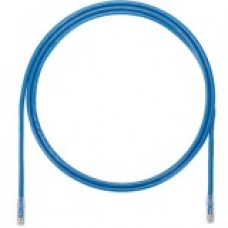 Panduit Cat.6a U/UTP Patch Network Cable - 7.87 ft Category 6a Network Cable for Network Device - First End: 1 x RJ-45 Male Network - Second End: 1 x RJ-45 Male Network - 10 Gbit/s - Patch Cable - 24 AWG - Clear, Blue - 1 - TAA Compliance UTP6A8BU