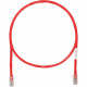 Panduit Cat.5e UTP Patch Network Cable - 2 ft Category 5e Network Cable for Network Device - First End: 1 x RJ-45 Male Network - Second End: 1 x RJ-45 Male Network - Patch Cable - Red - 1 Pack - TAA Compliance UTPCH2RDY