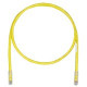 PANDUIT Cat.5e Patch Cable - RJ-45 Male Network - RJ-45 Male Network - 7ft - Yellow - TAA Compliance UTPCH7YLY