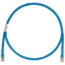 Panduit Cat.6a U/UTP Network Cable - 14.11 ft Category 6a Network Cable for Network Device - First End: 1 x RJ-45 Male Network - Second End: 1 x RJ-45 Male Network - 1.25 GB/s - Clear, Blue - 1 Pack - TAA Compliance UTPK6A14BU