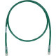 Panduit Cat.6a U/UTP Network Cable - Category 6a for Network Device - 1.25 GB/s - 22.97 ft - 1 Pack - 1 x RJ-45 Male Network - 1 x RJ-45 Male Network - Clear, Green - TAA Compliance UTPK6A7MGR