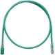 Panduit Cat.6 U/UTP Patch Network Cable - 9.84 ft Category 6 Network Cable for Network Device - First End: 1 x RJ-45 Male Network - Second End: 1 x RJ-45 Male Network - Patch Cable - Clear, Green - 1 Pack - TAA Compliance UTPKSP3MGR