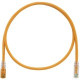Panduit Cat.6 U/UTP Patch Network Cable - Category 6 for Network Device - Patch Cable - 4.92 ft - 1 Pack - 1 x RJ-45 Male Network - 1 x RJ-45 Male Network - Clear, Orange - TAA Compliance UTPKSP5OR