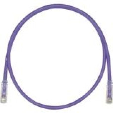 Panduit Cat.6 Patch Network Cable - 10 ft Category 6 Network Cable for Network Device - First End: 1 x RJ-45 Male Network - Second End: 1 x RJ-45 Male Network - Patch Cable - Violet, Clear - TAA Compliance UTPSP10VLY