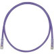 Panduit Cat.6 Patch Network Cable - 10 ft Category 6 Network Cable for Network Device - First End: 1 x RJ-45 Male Network - Second End: 1 x RJ-45 Male Network - Patch Cable - Violet, Clear - TAA Compliance UTPSP10VLY
