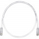 Panduit Cat.6 UTP Patch Network - 11 ft Category 6 Network Cable for Network Device - First End: 1 x RJ-45 Male Network - Second End: 1 x RJ-45 Male Network - Patch Cable - Off White, Clear - 1 Pack - TAA Compliance UTPSP11Y