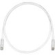 Panduit Cat.6 UTP Patch Network Cable - 15 ft Category 6 Network Cable for Network Device - First End: 1 x RJ-45 Male Network - Second End: 1 x RJ-45 Male Network - Patch Cable - Gold Plated Contact - 24 AWG - Off White - 1 Pack - TAA Compliance UTPSP15Y