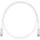 Panduit Cat.6 U/UTP Patch Network Cable - 13.12 ft Category 6 Network Cable for Network Device - First End: 1 x RJ-45 Male Network - Second End: 1 x RJ-45 Male Network - Patch Cable - Clear, Off White - 1 Pack - TAA Compliance UTPSP13Y