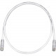 Panduit Cat.6 U/UTP Patch Network Cable - 17.06 ft Category 6 Network Cable for Network Device - First End: 1 x RJ-45 Male Network - Second End: 1 x RJ-45 Male Network - Patch Cable - Shielding - Clear, Off White - 1 Pack - TAA Compliance UTPSP17Y