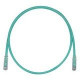 PANDUIT Cat.6 UTP Patch Cord - RJ-45 Male Network - RJ-45 Male Network - 1ft - Green, Clear UTPSP1GRY