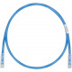 Panduit Cat.6 U/UTP Network Cable - 3.28 ft Category 6 Network Cable for Network Device - First End: 1 x RJ-45 Network - Second End: 1 x RJ-45 Network - Patch Cable - Blue - TAA Compliance UTPSP1MBUY