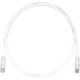 Panduit Cat.6 Patch Network Cable - 3.28 ft Category 6 Network Cable for Network Device - First End: 1 x RJ-45 Male Network - Second End: 1 x RJ-45 Male Network - Patch Cable - Off White, Clear - TAA Compliance UTPSP1MY