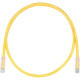 Panduit Cat.6 U/UTP Patch Network Cable - Category 6 for Network Device - Patch Cable - 1.64 ft - 1 Pack - 1 x RJ-45 Male Network - 1 x RJ-45 Male Network - Clear, Yellow UTPSP0.5MYLY
