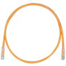 PANDUIT Cat.6 UTP Patch Cord - RJ-45 Male Network - RJ-45 Male Network - 1ft - Orange, Clear - TAA Compliance UTPSP1ORY