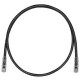 Panduit Cat.6e U/UTP Network Cable - 3.28 ft Category 6e Network Cable - First End: 1 x RJ-45 Male Network - Second End: 1 x RJ-45 Male Network - Patch Cable - Clear, Black - TAA Compliance UTPSP1MBLY
