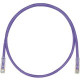 Panduit Cat.6 U/UTP Patch Network Cable - Category 6 for Network Device - Patch Cable - 1.64 ft - 1 Pack - 1 x RJ-45 Male Network - 1 x RJ-45 Male Network - Clear, Violet UTPSP0.5MVLY