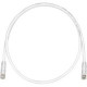Panduit Cat.6 UTP Patch Network Cable - 6.56 ft Category 6 Network Cable for Network Device - First End: 1 x RJ-45 Male Network - Second End: 1 x RJ-45 Male Network - Patch Cable - Off White, Clear - 1 - TAA Compliance UTPSP2MY