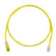 PANDUIT Cat.6 UTP Patch Cord - RJ-45 Male Network - RJ-45 Male Network - 30ft - Yellow, Clear - TAA Compliance UTPSP30YLY