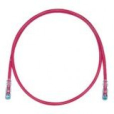 PANDUIT Cat.6 UTP Patch Cord - RJ-45 Male Network - RJ-45 Male Network - 35ft - Red, Clear - TAA Compliance UTPSP35RDY
