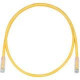 Panduit Cat.6 U/UTP Patch Network Cable - 35 ft Category 6 Network Cable for Network Device - First End: 1 x RJ-45 Male Network - Second End: 1 x RJ-45 Male Network - 153.60 MB/s - Patch Cable - Yellow, Clear - 1 Pack - TAA Compliance UTPSP35YLY