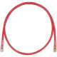 Panduit Cat.6 Patch Network Cable - 9.84 ft Category 6 Network Cable for Network Device - First End: 1 x RJ-45 Male Network - Second End: 1 x RJ-45 Male Network - Patch Cable - Red, Clear - TAA Compliance UTPSP3MRDY