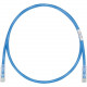 Panduit Cat.6 UTP Patch Network Cable - 4 ft Category 6 Network Cable for Network Device - First End: 1 x RJ-45 Male Network - Second End: 1 x RJ-45 Male Network - Patch Cable - Clear, Blue - 1 Pack - TAA Compliance UTPSP4BUY