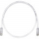 Panduit Cat.6 UTP Patch Network Cable - 16.40 ft Category 6 Network Cable for Network Device - First End: 1 x RJ-45 Male Network - Second End: 1 x RJ-45 Male Network - Patch Cable - Clear, Off White - 1 Pack - TAA Compliance UTPSP5MY