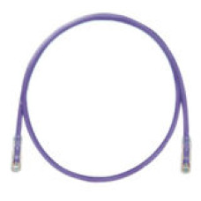 PANDUIT Cat.6 UTP Patch Cord - RJ-45 Male Network - RJ-45 Male Network - 5ft - Violet, Clear - TAA Compliance UTPSP5VLY