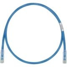 Panduit Cat.6 Patch Network Cable - 8 ft Category 6 Network Cable for Network Device - First End: 1 x RJ-45 Male Network - Second End: 1 x RJ-45 Male Network - Patch Cable - Blue, Clear - TAA Compliance UTPSP8BUY