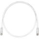 Panduit Cat.6 U/UTP Network Cable - 8 ft Category 6 Network Cable for Network Device - First End: 1 x RJ-45 Male Network - Second End: 1 x RJ-45 Male Network - 1.25 GB/s - Patch Cable - Clear, Off White - 1 Pack - TAA Compliance UTPSP8Y
