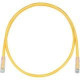Panduit Cat.6 UTP Patch Network Cable - 8 ft Category 6 Network Cable for Network Device, VoIP Device - First End: 1 x RJ-45 Male Network - Second End: 1 x RJ-45 Male Network - Patch Cable - Gold Plated Contact - Yellow, Clear - 1 Pack - TAA Compliance UT