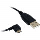 Startech.Com 1 ft Micro USB Cable - A to Right Angle Micro B - Type A Male USB - Micro Type B Male USB - 1ft - Black - RoHS Compliance UUSBHAUB1RA