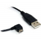 Startech.Com USB cable - 4 pin USB Type A (M) - Right Angle Micro USB Type B (M) - 90 cm - Type A Male USB - Type B Male USB - 3ft - Black - RoHS Compliance UUSBHAUB3RA