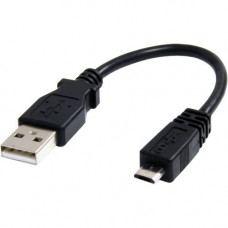 Startech.Com 6in Micro USB Cable - A to Micro B - Type A Male USB - Micro Type B Male USB - 6in - Black - RoHS Compliance UUSBHAUB6IN