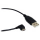 Startech.Com Micro USB A to Right Angle Micro B Cable - Type A Male USB - Type B Male USB - 6ft - Black UUSBHAUB6RA
