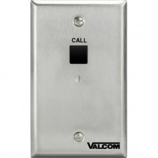 Valcom V-2971 Call Switch With Volume Control - Single Gang - Black - TAA Compliance V-2971