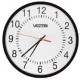 Valcom 16" Round Wireless Clock, Black, Surface - TAA Compliance V-AW16B
