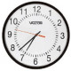 Valcom 16" Round Wireless Clock, Black, Surface - TAA Compliance V-AW16B
