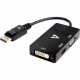 V7 DisplayPort Adapter (m) to VGA, HDMI or DVI (f) - 3.94" DVI/DisplayPort/HDMI/VGA A/V Cable for Audio/Video Device - First End: 1 x DisplayPort Male Digital Audio/Video - Second End: 1 x HD-15 Female VGA, Second End: 1 x DVI Female Digital Video, S