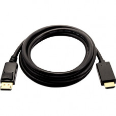 V7 Displayport to HDMI 3 Meter Black - 9.84 ft DisplayPort/HDMI A/V Cable for PC, Monitor, Projector, Audio/Video Device - First End: 1 x DisplayPort Male Digital Audio/Video - Second End: 1 x HDMI Male Digital Audio/Video - Black DP2HD-03M-BLK-1E