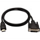 V7 1M 3.3FT HDMI (m) to DVI-D Dual Link (m) - Black - 3.28 ft DVI-D/HDMI Video Cable for Video Device - First End: 1 x HDMI (Type A) Male Digital Audio/Video - Second End: 1 x DVI-D (Dual-Link) Male Digital Video - Black HDMIDVID-01M-1E