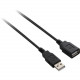 V7 USB Cable - 3.28 ft USB Data Transfer Cable for Digital Camera, Printer, Scanner, Media Player - First End: 1 x Type A Male USB - Second End: 1 x Type A Female USB - 480 Mbit/s - Extension Cable - Shielding - 28 AWG - Black N2USB2EXT-03F