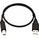 V7 USB Data Transfer Cable - 1.64 ft USB Data Transfer Cable - Type A Male USB - Type B Male USB USB2AB-50C-1E