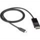 Black Box USB-C Adapter Cable - USB-C to DisplayPort Adapter, 4K60, DP 1.2 Alt Mode - 3 ft DisplayPort/USB-C A/V Cable for Audio/Video Device, Notebook, Tablet, Smartphone, Monitor, Projector - First End: 1 x Type C Male USB - Second End: 1 x DisplayPort 