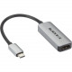 Black Box USB-C to HDMI 2.0 Adapter with 100W Power Delivery, 4K60, PD 3.0 - 1 x USB Type C - Male - 1 x HDMI 2.0 Digital Audio/Video - Female, 1 x Powered USB Type C - Female - 3840 x 2160 Supported - Gray VA-USBC31-HD4KC